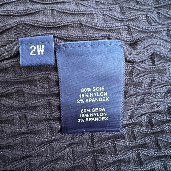 Doncaster Black Waffle Knit Short Sleeve Plus Size Top. Size 2W in EUC - Picture 6 of 6